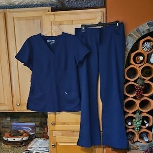 Grey's Anatomy Women's Blue Top and Pants Set